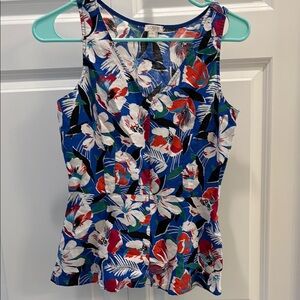 (5/$30 deal) 
Floral Sleeveless Top - Blue and Red